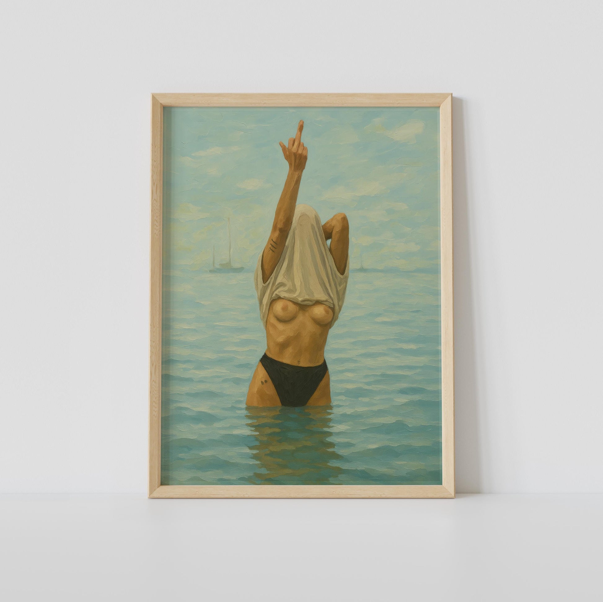 Bold Feminine — odważny portret kobiety, plakat coastal